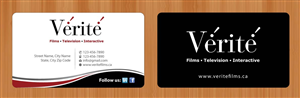 Business Card Design by Sbss for Vérité Films Inc. | Design: #1214327