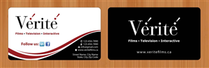 Business Card Design by Sbss for Vérité Films Inc. | Design: #1214330