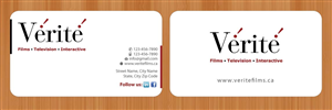 Business Card Design by Sbss for Vérité Films Inc. | Design: #1214339
