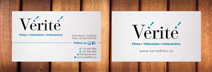 Business Card Design by Sbss for Vérité Films Inc. | Design: #1216574
