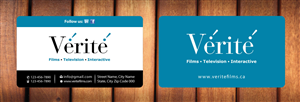 Business Card Design by Sbss for Vérité Films Inc. | Design: #1216577