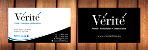 Business Card Design by Sbss for Vérité Films Inc. | Design: #1216580