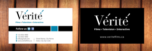 Business Card Design by Sbss for Vérité Films Inc. | Design: #1216584