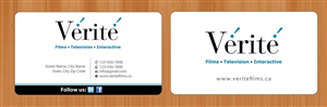 Visitenkarten-Design von Sbss für Vérité Films Inc. | Design: #1216599