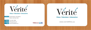 Visitenkarten-Design von Sbss für Vérité Films Inc. | Design: #1216603