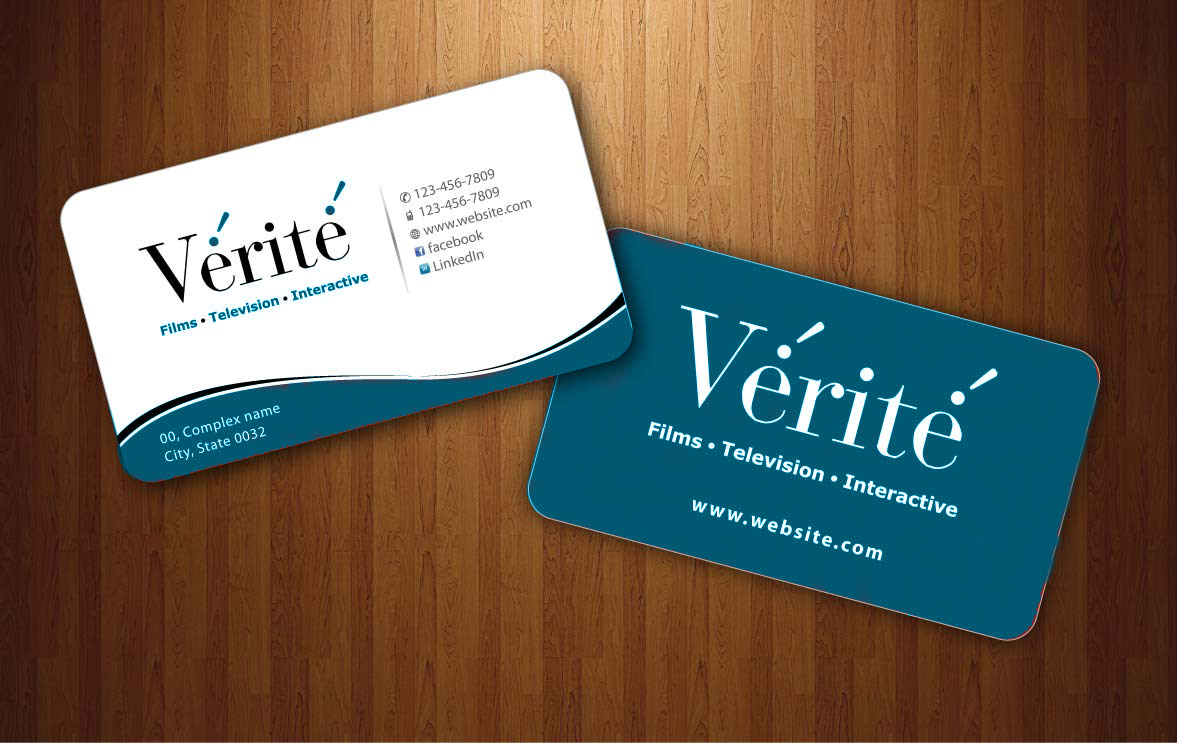 Business Card Design by Sbss for Vérité Films Inc. | Design #1216970