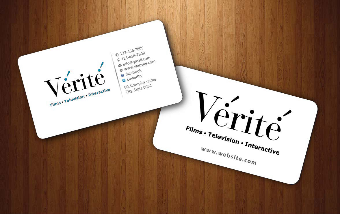Business Card Design by Sbss for Vérité Films Inc. | Design #1216993