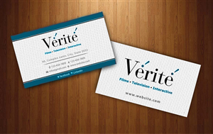 Visitenkarten-Design von Sbss für Vérité Films Inc. | Design: #1217010