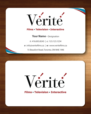 Business Card Design by Sbss for Vérité Films Inc. | Design: #1217036