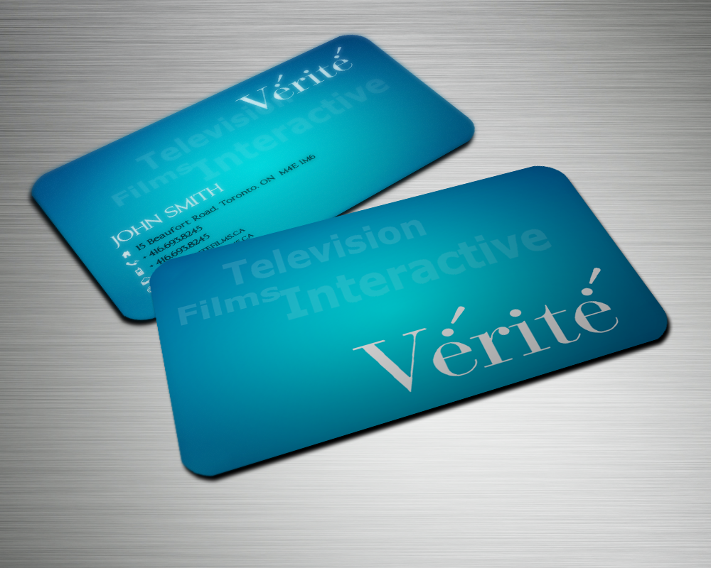 Business Card Design by Sarah Mathews for Vérité Films Inc. | Design #1258522