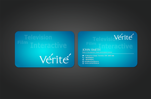 Visitenkarten-Design von Sarah Mathews für Vérité Films Inc. | Design: #1276032