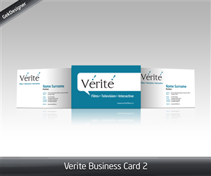 Diseño de Tarjeta de Presentación por gekgrfx para Vérité Films Inc. | Diseño: #1228331