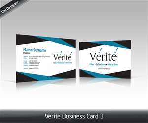 Visitenkarten-Design von gekgrfx für Vérité Films Inc. | Design: #1228333