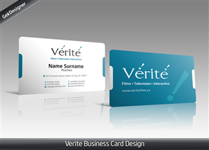 Diseño de Tarjeta de Presentación por gekgrfx para Vérité Films Inc. | Diseño: #1259313