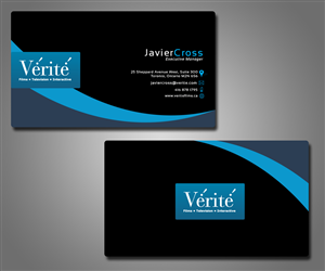 Visitenkarten-Design von RhythmGraphics für Vérité Films Inc. | Design: #1225288