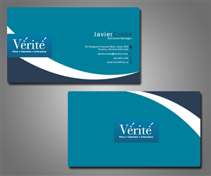 Visitenkarten-Design von RhythmGraphics für Vérité Films Inc. | Design: #1238660