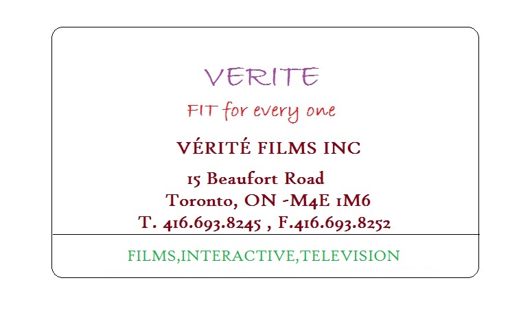 Business Card Design by jis for Vérité Films Inc. | Design #1230967