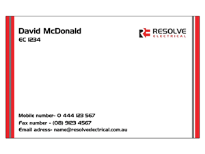 Resolve Electrical Business Card | Diseño de Tarjeta de Presentación por CG PRITAM