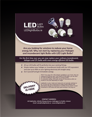 led light bulb promotional flyer | Flyer Design by PlanetLab