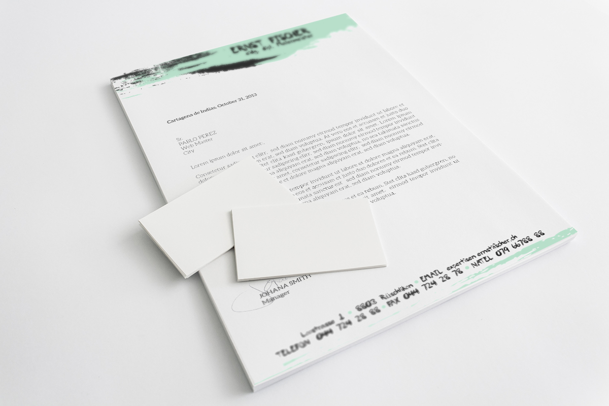 Letterhead Design by Cyanide Design for Ernst Fischer Malergeschäft AG | Design #4332431