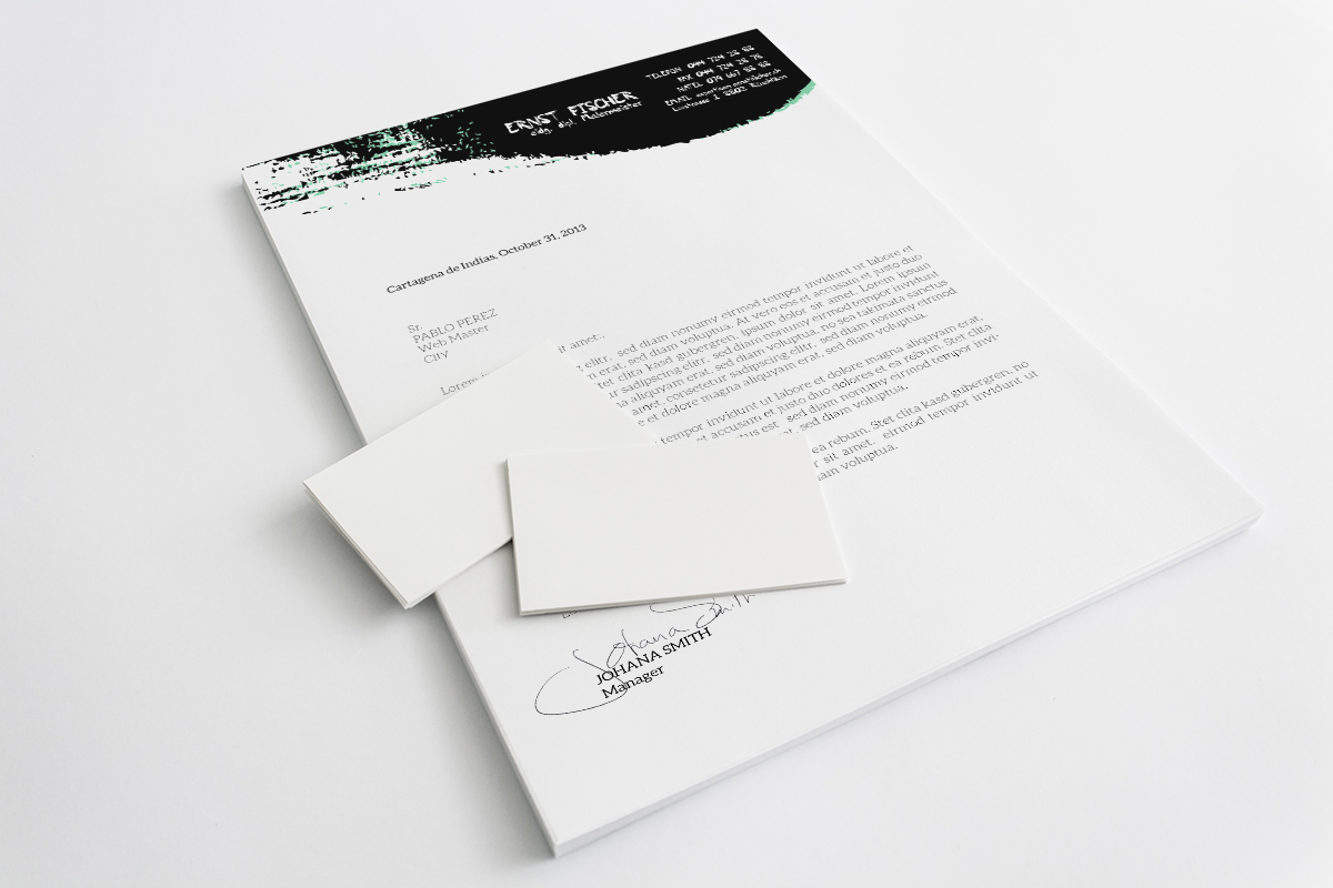 Letterhead Design by Cyanide Design for Ernst Fischer Malergeschäft AG | Design #4344805