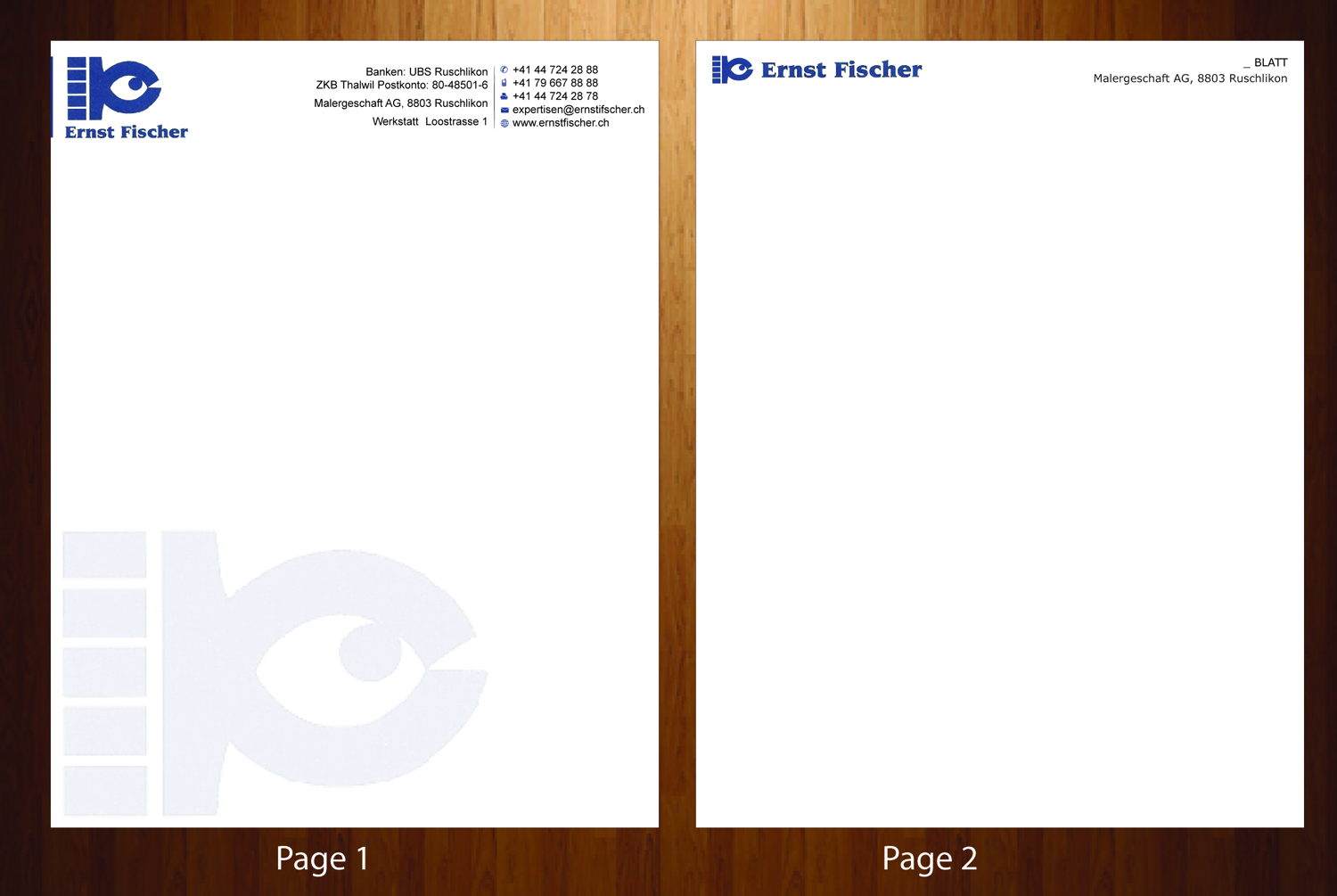 Diseño de Membrete por harmi_199 para Ernst Fischer Malergeschäft AG | Diseño #4304737