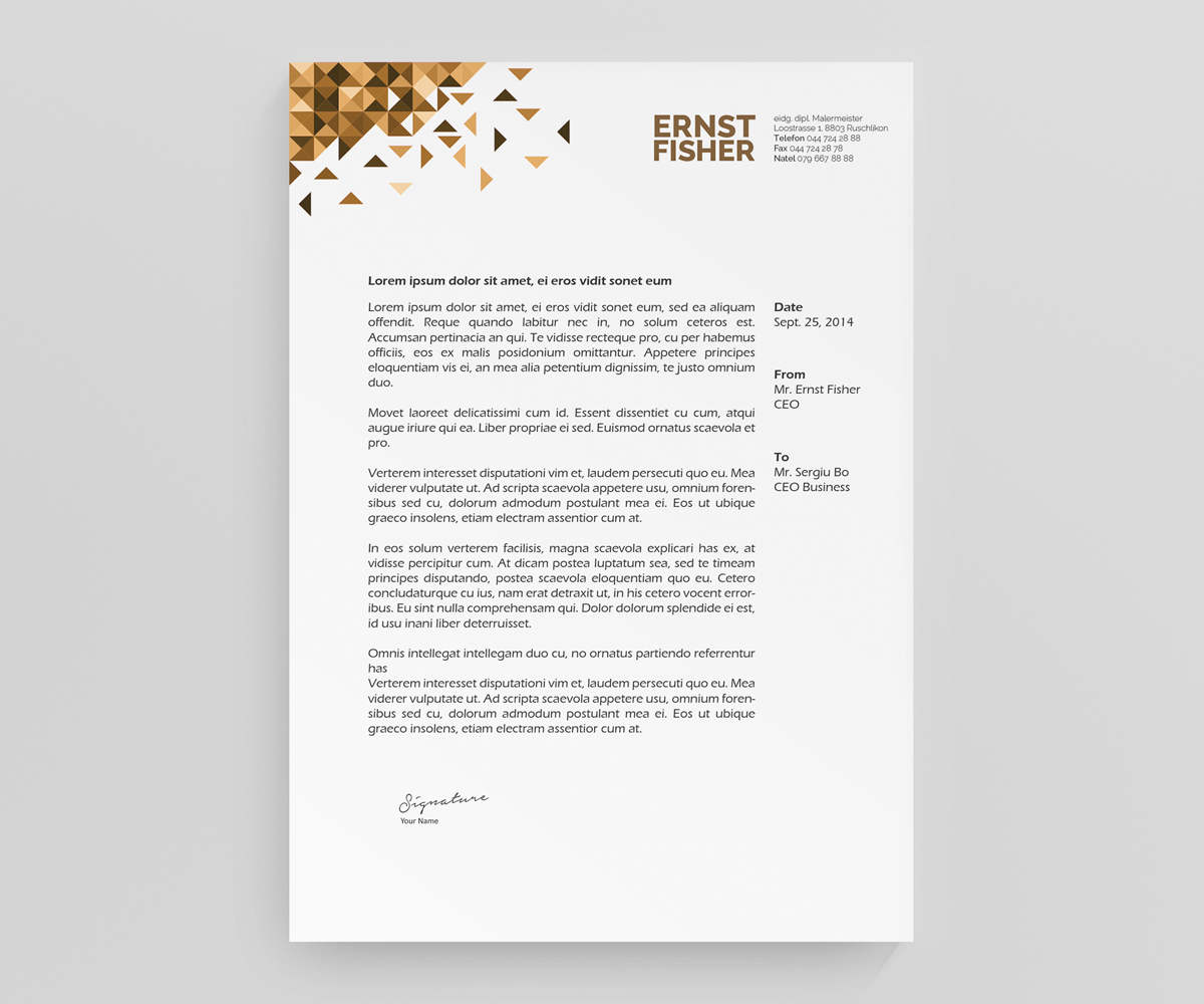 Letterhead Design by Creative Youngers for Ernst Fischer Malergeschäft AG | Design #4352114