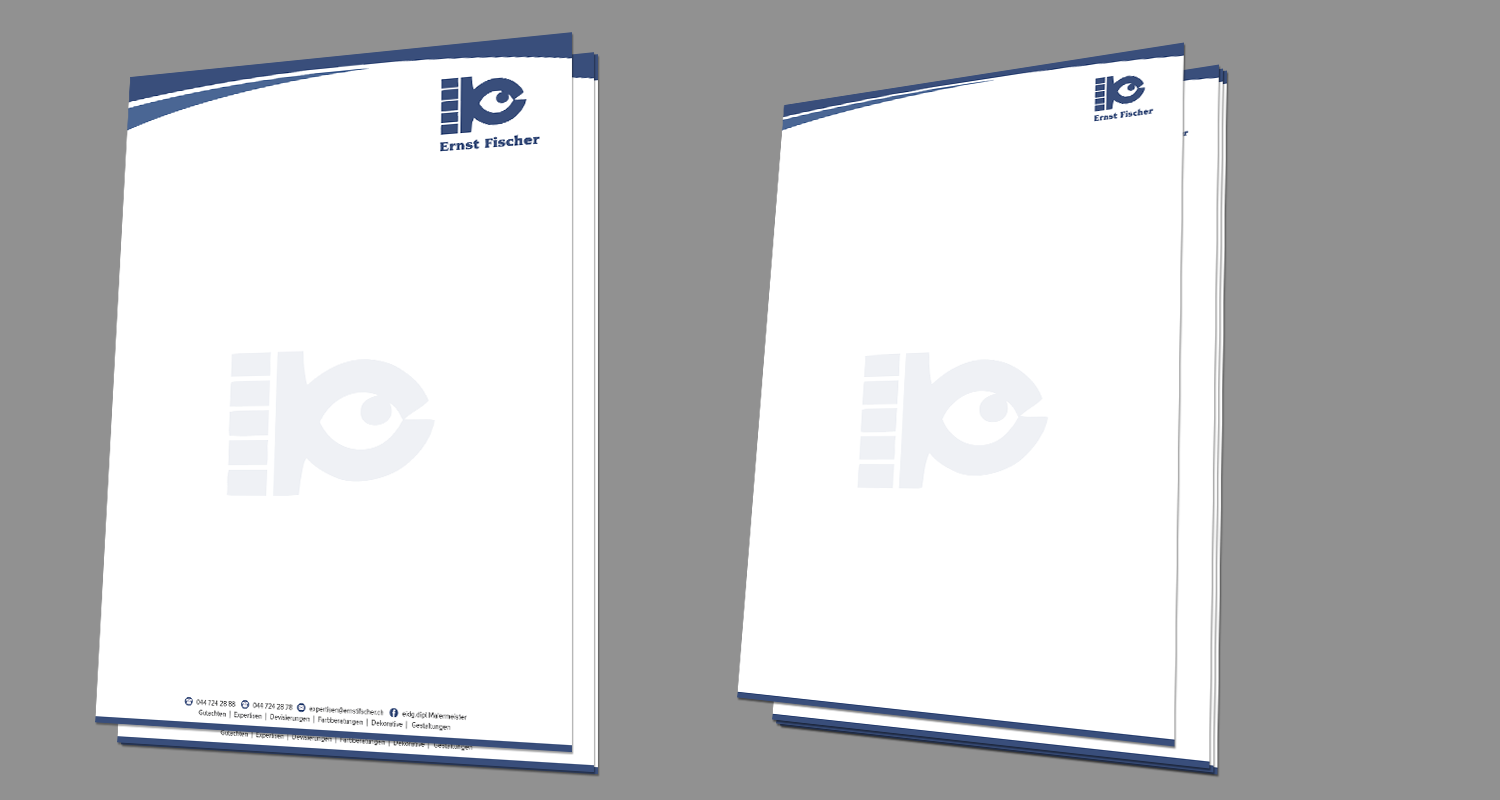 Letterhead Design by kousik for Ernst Fischer Malergeschäft AG | Design #4281213