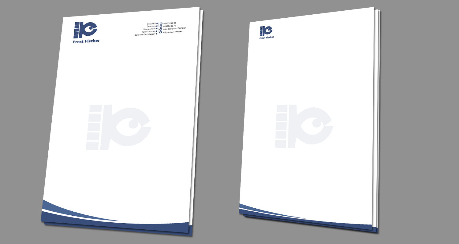 Letterhead Design by kousik for Ernst Fischer Malergeschäft AG | Design #4281214