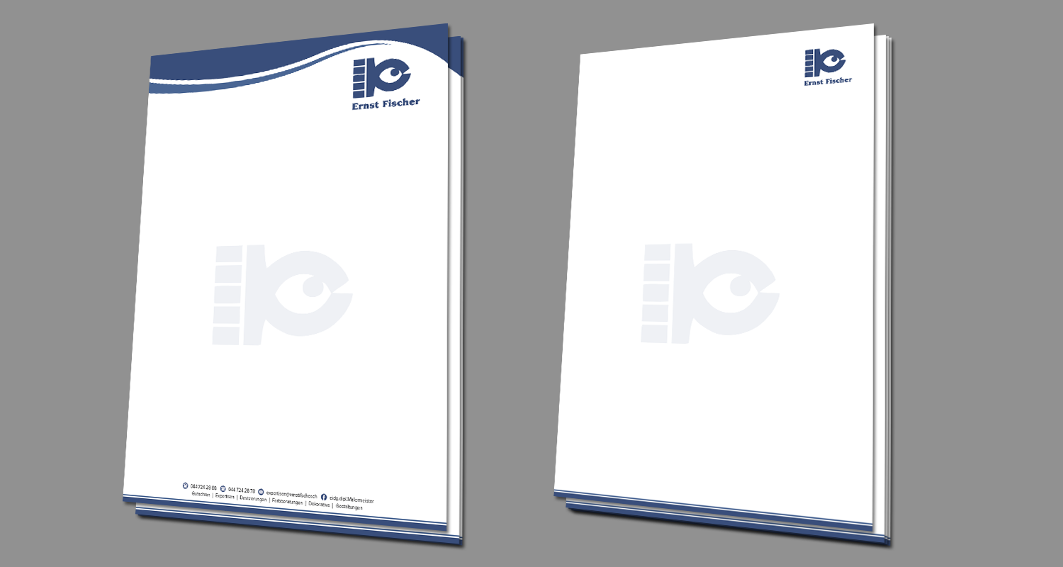 Letterhead Design by kousik for Ernst Fischer Malergeschäft AG | Design #4281227