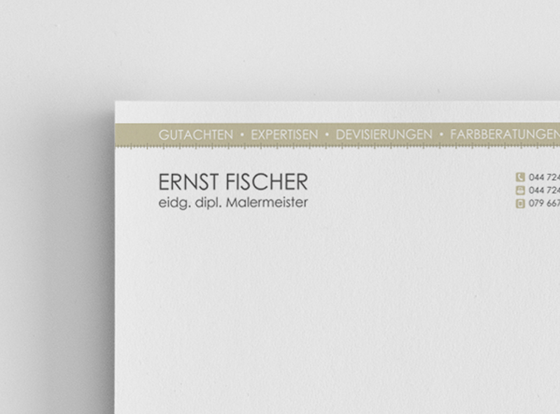 Letterhead Design by logodentity for Ernst Fischer Malergeschäft AG | Design #4394620