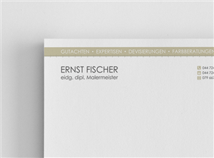 Letterhead Design by logodentity for Ernst Fischer Malergeschäft AG | Design: #4394620