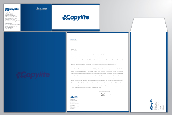 Diseño de Papelería por akshaye1984 para Copylite Products | Diseño #182875