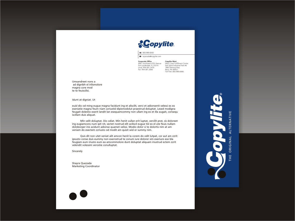 Stationery Design by mag wong for Copylite Products | Design #183863