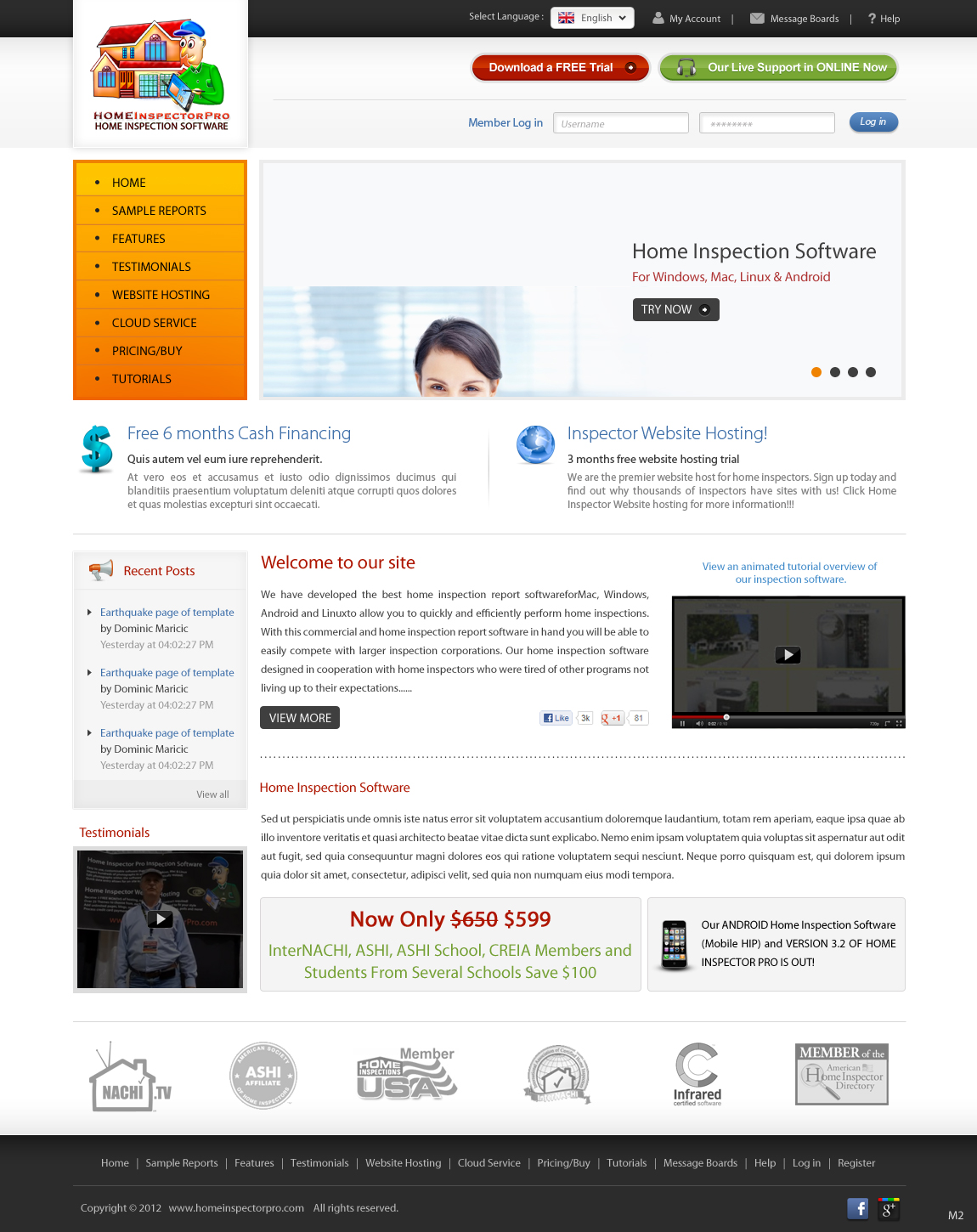 Masculine, Modern, Home Inspection Web Design for Home Inspector Pro ... Masculine, Modern, Home Inspection Web Design for Home Inspector Pro ...