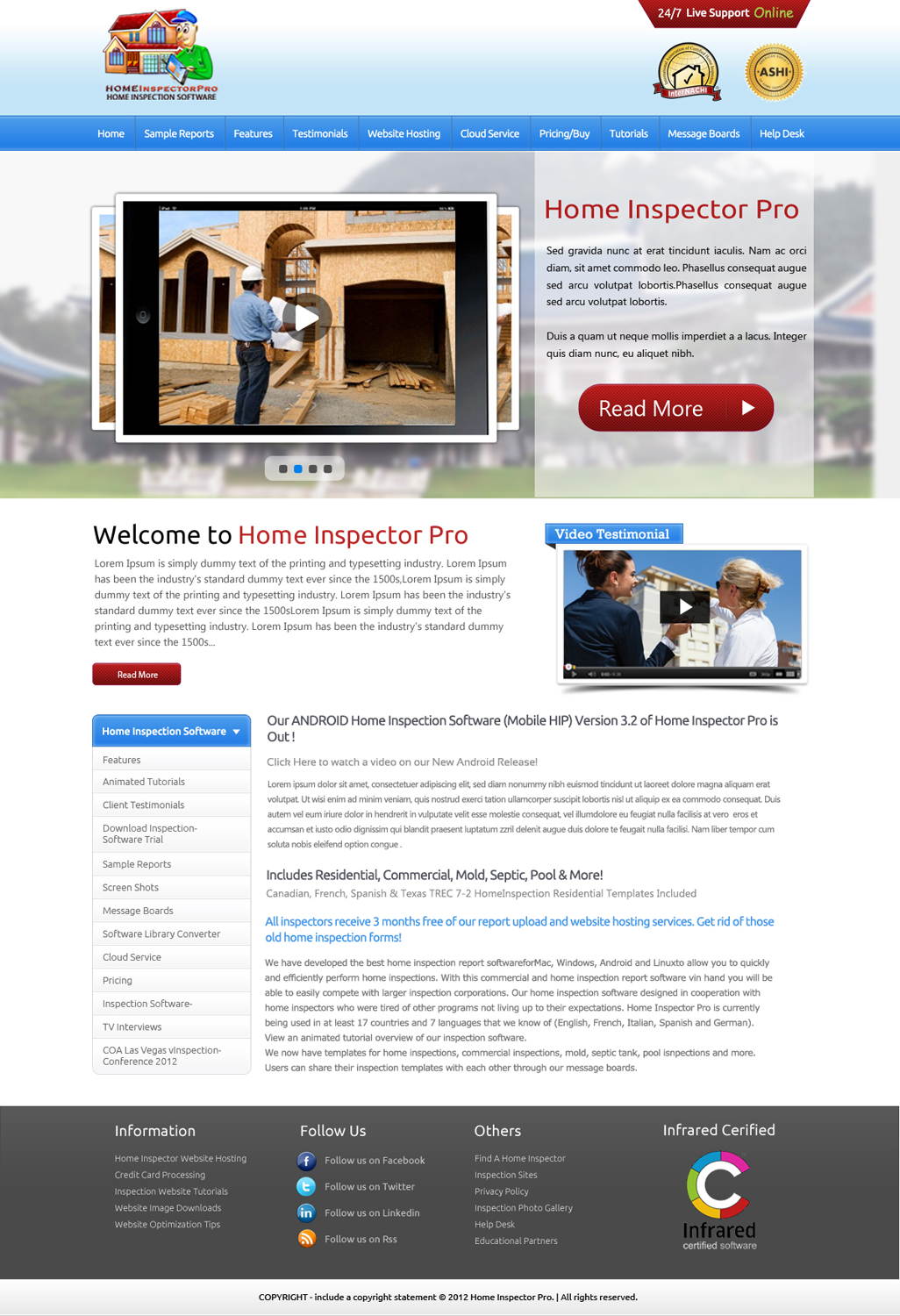 Masculine, Modern, Home Inspection Web Design for Home Inspector Pro ... Masculine, Modern, Home Inspection Web Design for Home Inspector Pro ...