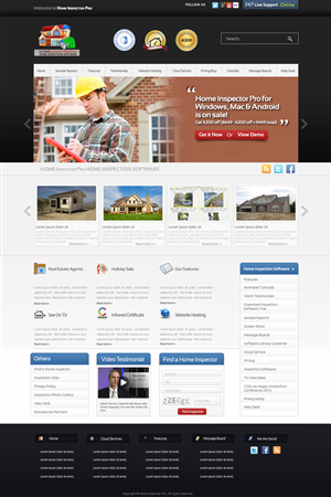 Home Inspector Software Site Design | Diseño Web por OM