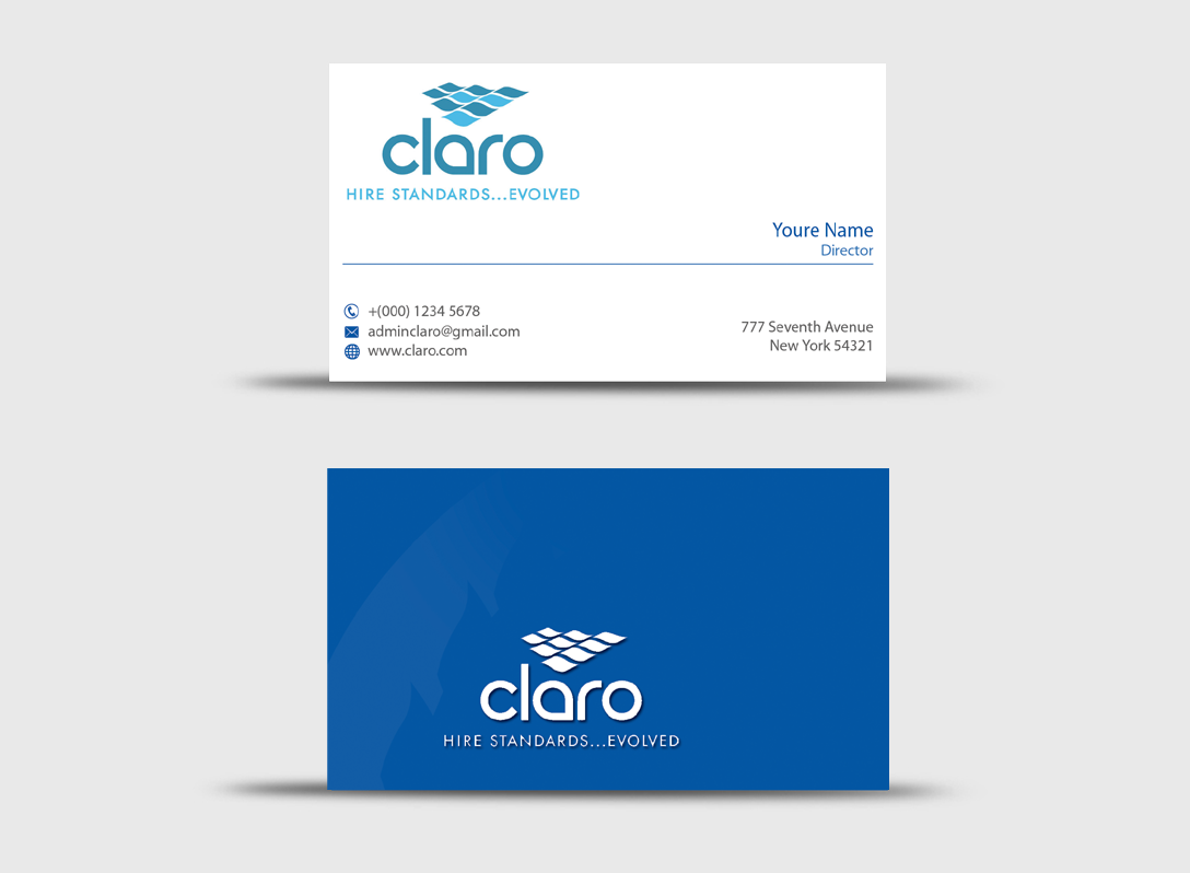 Business Card Design by shaikhdesign for CLARO | Design #4278032