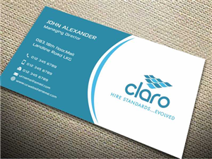 Business Card Design by szabist for CLARO | Design: #4287957