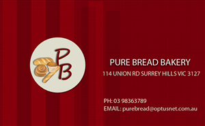 Business Card Design by MAS for pure bread bakery | Design: #1212829
