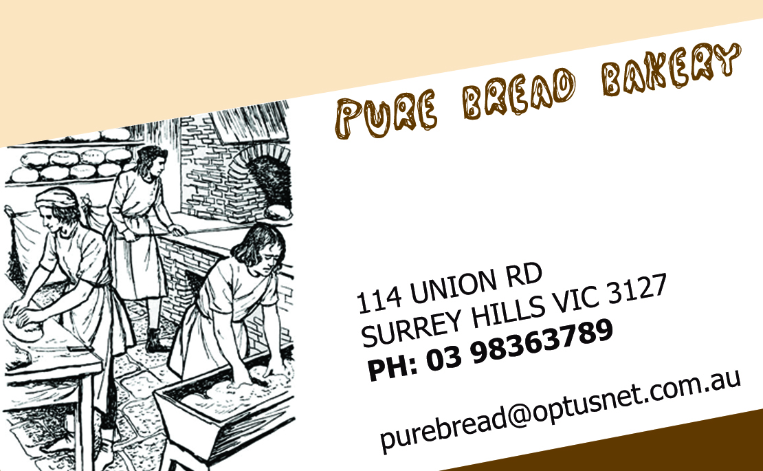 Visitenkarten-Design von Dishan Peiris für pure bread bakery | Design #1213546