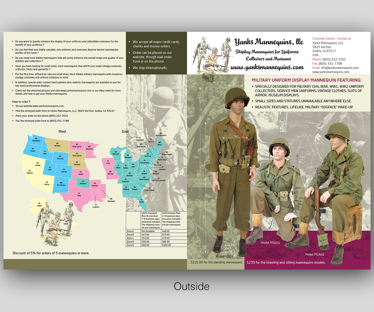 Brochure Design by noworries. for Yanks Mannequins, LLC | Design #4379466