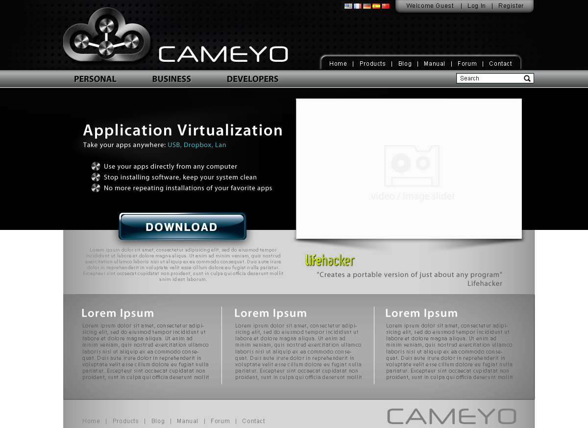 Web Design by neboica for Cameyo | Design #1229789