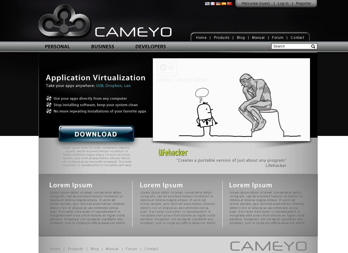 Web Design by neboica for Cameyo | Design #1229924