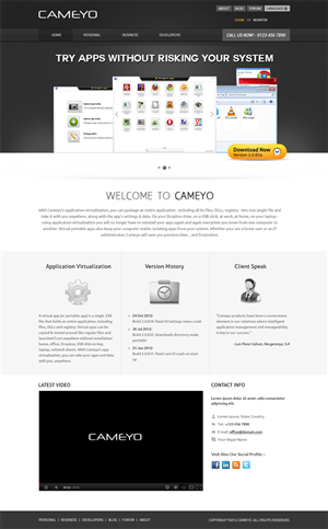 Web Design by Mayank Patel for Cameyo | Design #1217261