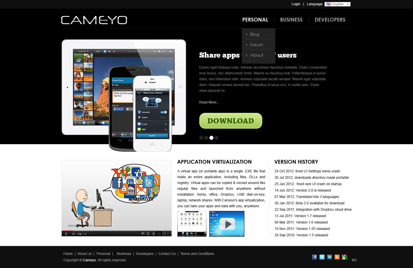 Web Design by pb for Cameyo | Design #1216656