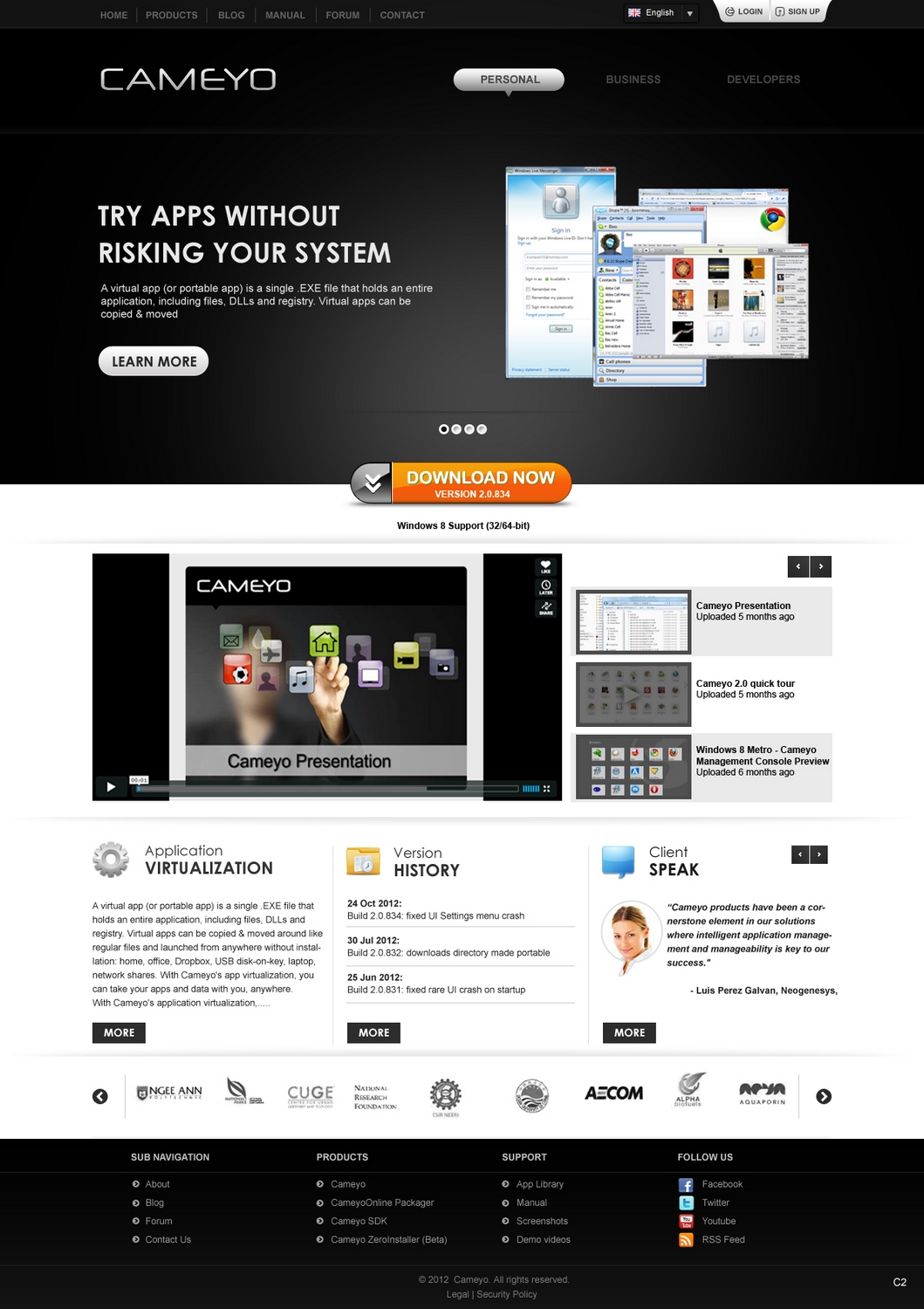 Web Design by pb for Cameyo | Design #1221592