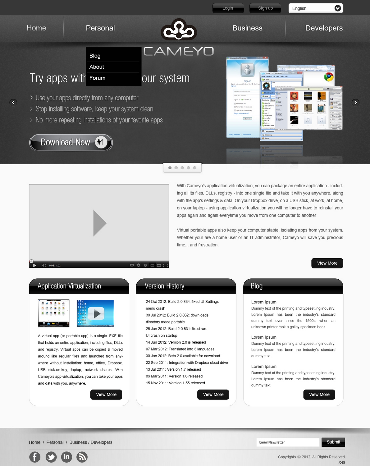 Web Design by pb for Cameyo | Design #1221596