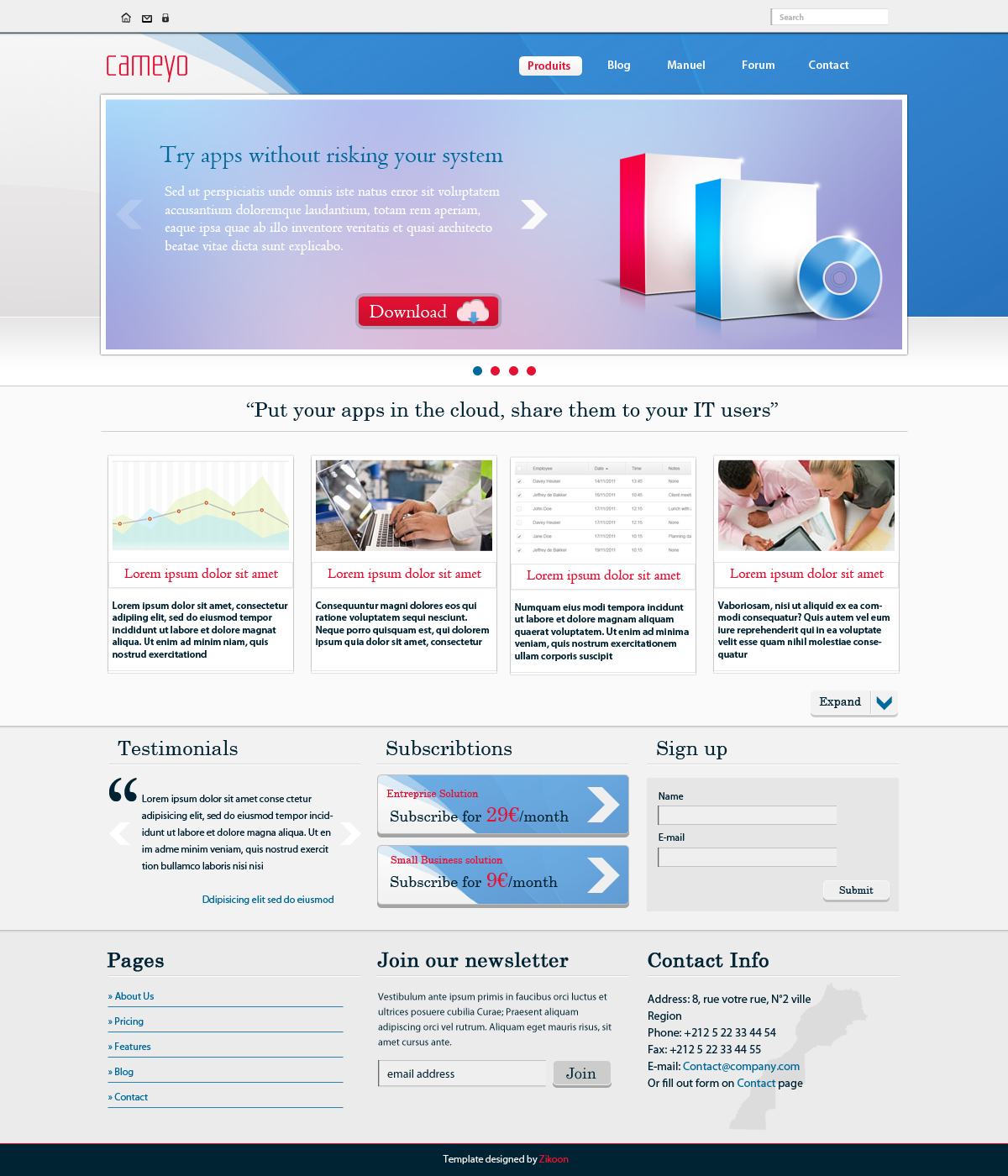 Web Design by Psdesigne for Cameyo | Design #1214429