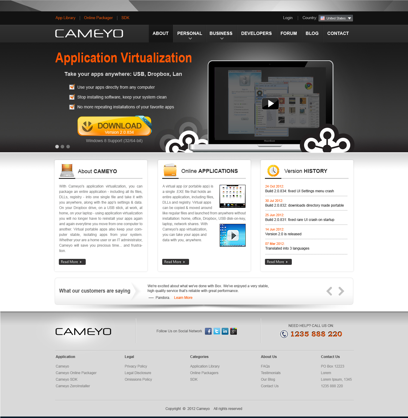 Web Design par Subhankar Paul pour Cameyo | Design #1233808